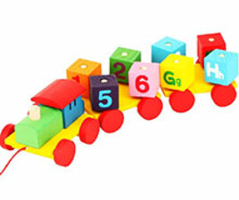 قطار چرخان چوبی اعداد
