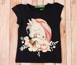 بلوز طرح اسب تک شاخ (یونیکورن) benetton