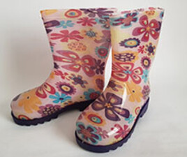 چکمه پلاستیکی گل گلی