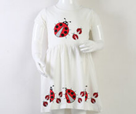 پیراهن طرح کفشدوزک paty kids ترکیه