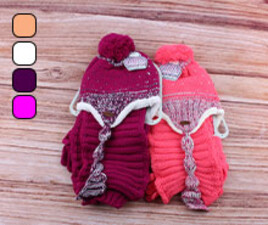 ست شال گردن، کلاه و دستکش بافت (7-4 سال)