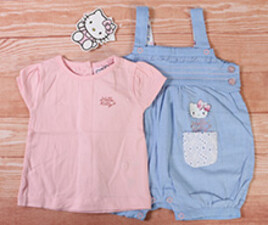 بلوز و شلوارک پیشبندی hello kitty