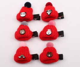 گل سر انبری کلاه بافت