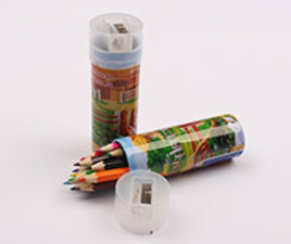 مداد رنگی 12 رنگ لوله ای کوتاه