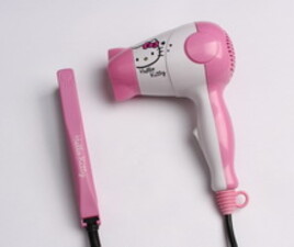 سشوار و اتو مو Hello kitty