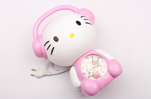 چراغ خواب ساعت دار Hello kitty