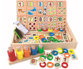 تخته چوبی آموزش ریاضی به همراه حلقه