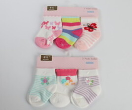 جوراب سه تایی 6-0 ماه ge bao