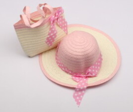 ست کیف و کلاه حصیری(رنگبندی8-3 سال)