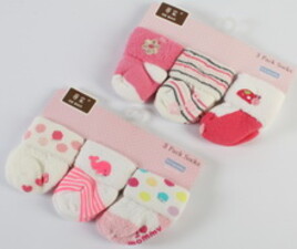 جوراب سه تایی 6-0 ماه GE BAO