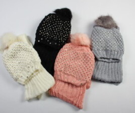 کلاه و شال تو کرک نگین دار