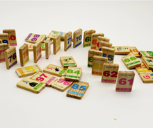 دومینوی چوبی ریاضی و انگلیسی