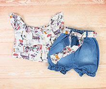 تاپ و شلوارک blue star