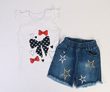 تاپ و شلوارک blue star