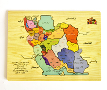 پازل چوبی نقشه ایران (جغرافیای استان ها)