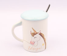 ماگ درب و قاشق دار اسب تک شاخ