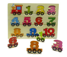 پازل چوبی واگن اعداد