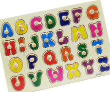 پازل چوبی پین دار حروف انگلیسی