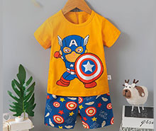 تیشرت و شلوارک با طرح کاپیتان آمریکا MI KA XIONGDI