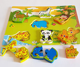 پازل چوبی برجسته حیوانات