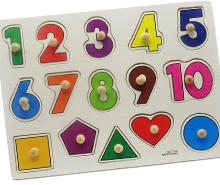 پازل چوبی اعداد و اشکال هندسی