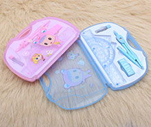 ست خط کش، گونیا، نقاله، پرگار، اتود و  پاک کن