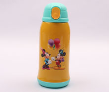 قمقمه استیل نی دار میکی موس (دارای تنوع طرح و رنگ)