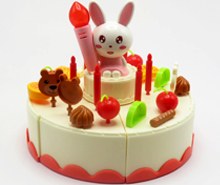 کیک برشی با شمع موزیکال فوتی( 43 تکه)