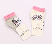 جوراب مچی طرح گربه (2-1 سال)