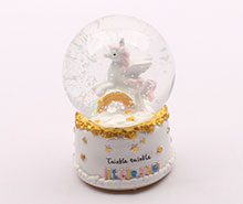 گوی شیشه ای موزیکال اسب تک شاخ Unicorn