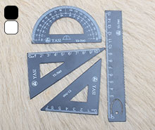 ست خط کش، گونیا و نقاله فلزی