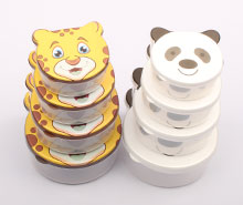 ظرف خوراکی 4 تکه حیوانات (تنوع طرح و رنگ)