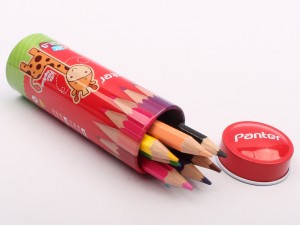 مداد رنگی 12 رنگ لوله ای کوتاه Panter
