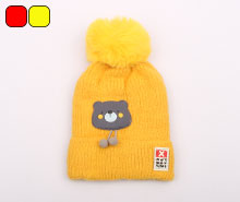 کلاه بافت تو کرک پوم دار (8-3 سال)