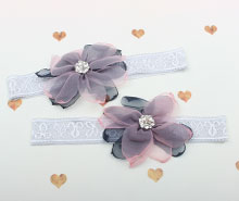 هدبند نوزادی گل برجسته