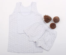 ست زیرپوش و شورت پادار یاسی