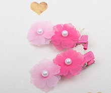 گل سر انبری گل و مروارید (2 عددی)