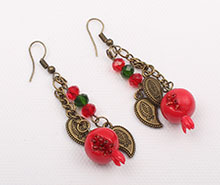 گوشواره انار و مهره یلدایی