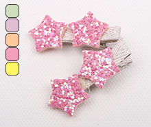 گل سر انبری ستاره پولکی (2 عددی)