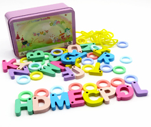 بازی چوبی دوختنی حروف و اعداد انگلیسی