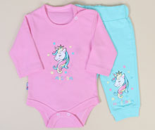 بادی و شلوار با طرح اسب تک شاخ(یونیکورن)light