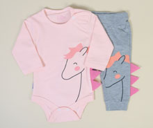 بادی و شلوار با طرح اسب تک شاخ(یونیکورن)light