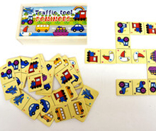 دومینوی چوبی ماشین و میوه ها