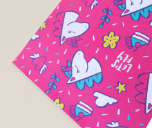 کاغذ کادو با طرح اسبب تک شاخ (یونیکورن)