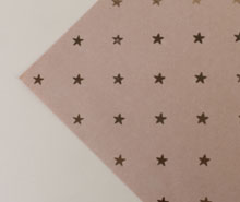 کاغذ کادو کرافت طلاکوب با طرح ستاره