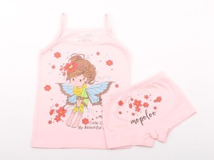 ست زیرپوش و شورت صورتی (10-3 سال)