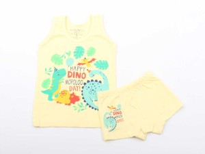 ست زیرپوش و شورت دایناسور لیمویی (تنوع سایز)