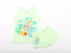 ست زیرپوش و شورت دایناسور سبز (تنوع سایز)
