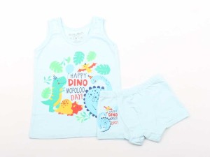 ست زیرپوش و شورت دایناسور آبی (تنوع سایز)