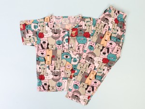 تیشرت و شلوار نوزادی راحتی نخی bamshi